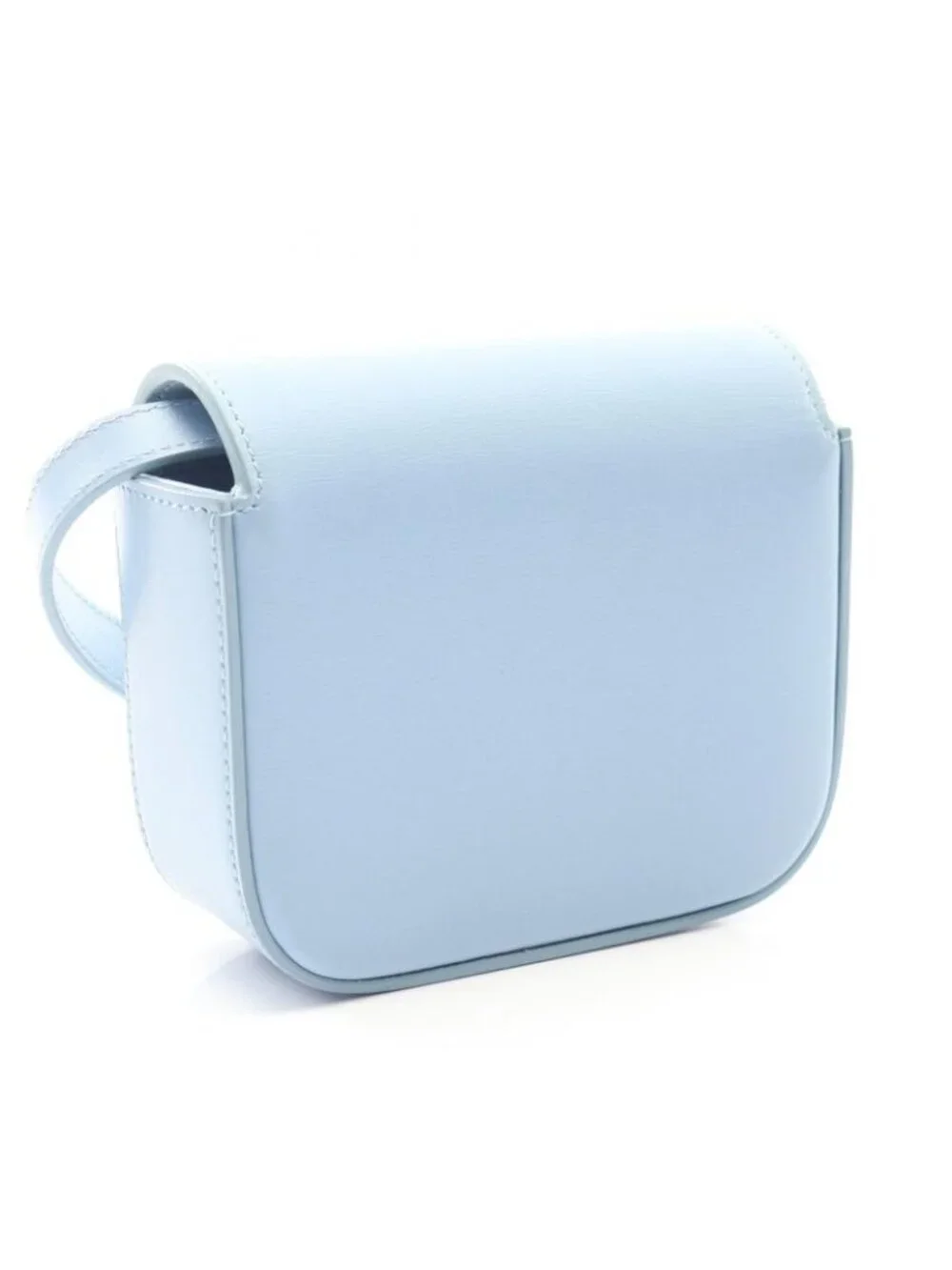 ★SOLD★ Celine Shoulder Bag Mini Claude Triomphe Light Blue Leather - Picture 2 of 7